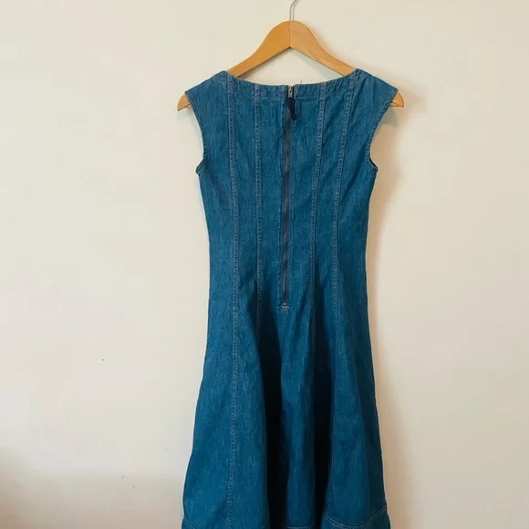 Pilcro Blue A-Line Midi Dress - Picture 6 of 8